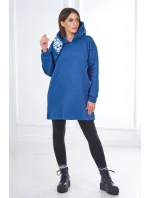 Zateplená mikina s kapucňou z džínsoviny