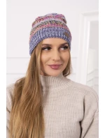 Fleecová čiapka Patrycja K254 fialová+modrá