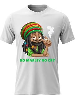 Dámské bavlněné tričko s potiskem - BOB MARLEY - bílé