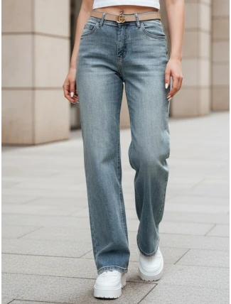 Dámske džínsové nohavice so širokými nohavicami LOSSLEG modré FashionStreet UY2672