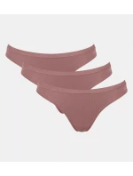 Dámske bavlnené nohavičky GO Daily Mini 3P - BROWN - hnedá 1141 - SLOGGI