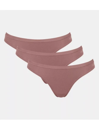 Dámske bavlnené nohavičky GO Daily Mini 3P - BROWN - hnedá 1141 - SLOGGI