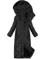 Dámska zimná bunda J Style pod kolená čierna (5M3232-392)