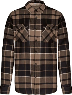 Kariban K 579 Flanelová košeľa s podšívkou zo sherpa fleecu 20.K579 camel/black