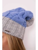 Paris fleecová čiapka K212 modrá+sivá