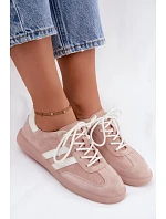 Kožené semišové dámske tenisky Ismina Pink Kožené semišové dámske tenisky Ismina Pink