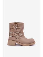 Dámske kožené nízke topánky s remienkami Zazoo 3644 Beige Dámske kožené nízke topánky s remienkami Zazoo 3644 Beige