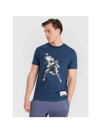 Pánske volejbalové tričko s potlačou 4F 4FRAW25TTSHM3237-46S pánske Pánske volejbalové tričko s potlačou 4F 4FRAW25TTSHM3237-46S pánske