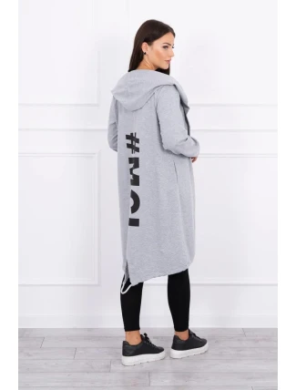 Šedá bunda s potlačou Šedá bunda s potlačou