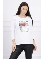 Blúzka s potlačou Summer Girl biela