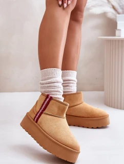 Dámske zimné topánky na platforme so zateplením Camel Lomessa