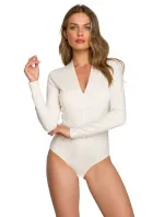 S327 Body s výstrihom do V - ecru