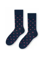 Vzorované pánske ponožky Steven art.136 Srdiečka