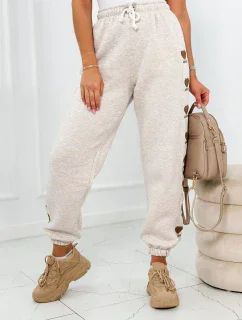 Bavlnené nohavice Amour béžová melanž