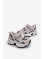 Dziecięce Buty Sportowe Sneakersy Na Rzep Szare Rulagia