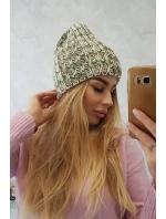 Dámska čiapka Lora K312 zelená+hnedá
