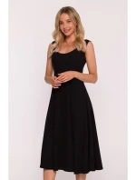 S424 Šaty Fit & flare - čierne