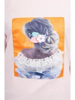 Blúzka s 3D grafikou, krajková, púdrovo ružová Blúzka s 3D grafikou, krajková, púdrovo ružová