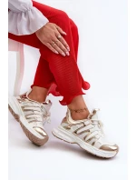 Sneakersy Damskie Biało-Złote Ahmani