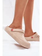 Damskie Lekkie Klapki Big Star II275012 Beżowe Damskie Lekkie Klapki Big Star II275012 Beżowe