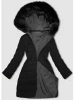 Dámska prechodná obojstranná bunda J Style black-grey (16M9159-392)