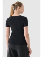 Damski T-Shirt Z Nadrukiem 4F 4FWMM00TTSHF1846-20S Czarny
