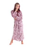 Dámsky župan Flora s kapucňou 3956 4803 mauve wine - Vestis