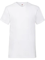 Fruit of the Loom Valueweight V-Neck T Tričko s výstrihom do V 16.1066 biele