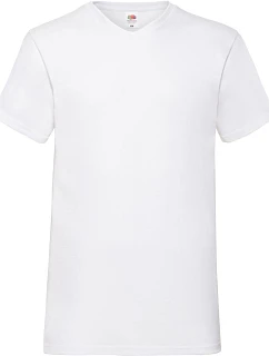 Fruit of the Loom Valueweight V-Neck T Tričko s výstrihom do V 16.1066 biele