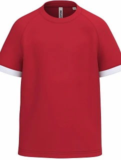 Kariban ProAct PA 4046 Detské kontrastné športové tričko 20.4046 sporty red/white