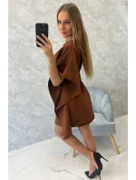 Oversize hnedé netopierie šaty Oversize hnedé netopierie šaty