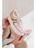Sneakersy Damskie Z Plecionką Na Platformie Multikolor Lesida