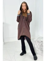 Mikina s kapucňou na zips hnedý Mikina s kapucňou na zips hnedý