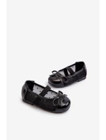 Balerinki Dziecięce Z Kokardką Czarne Jellema