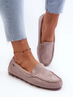 Mokasyny Damskie Z Eko Zamszu Fioletowe Amrutia