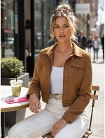 Dámska semišová krátka ťavia bunda FashionStreet TY5660