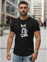 Pánske tričko Stay COOL s potlačou čierne FashionStreet NX5018R Pánske tričko Stay COOL s potlačou čierne FashionStreet NX5018R