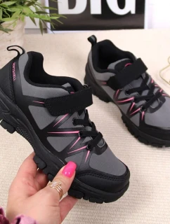 American Club Jr AM902A sivá treková obuv na suchý zips