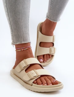 Ľahké dámske penové žabky s prackami Big Star NN274A752 Beige