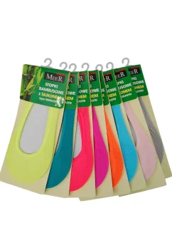 Bambusové ponožky baleríny so silikónom 1078