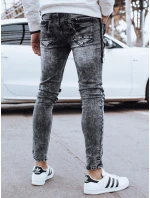 Pánske čierne džínsové nohavice FashionStreet UX4322