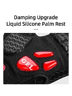 Cyklistické rukavice Rockbros S169BR L s gélovými vankúšikmi - čierno-červené Cyklistické rukavice Rockbros S169BR L s gélovými vankúšikmi - čierno-červené