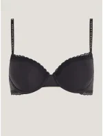 Dámska podprsenka TONAL LACE DEMI-CUP BRA UW0UW04546 BDS Black - Tommy Hilfiger