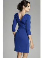 Elegantné šaty M082 modrá - Figl