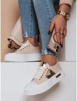 Dámske tenisky na platforme TRENDIS beige FashionStreet ZY0704