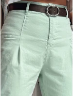 Dámske bavlnené nohavice CHINOSKA mint FashionStreet UY2555 Dámske bavlnené nohavice CHINOSKA mint FashionStreet UY2555