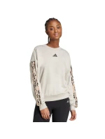 Dámska mikina adidas Animal Print 3-Stripes French Terry Sweatshirt cream JM1836