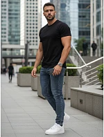 Pánske modré slim fit džínsy FashionStreet UX4486