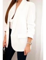 Sako s klopami elegantné ecru Sako s klopami elegantné ecru
