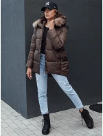 Dámska zimná bunda s kapucňou STELLAR hnedá FashionStreet TY4493 Dámska zimná bunda s kapucňou STELLAR hnedá FashionStreet TY4493